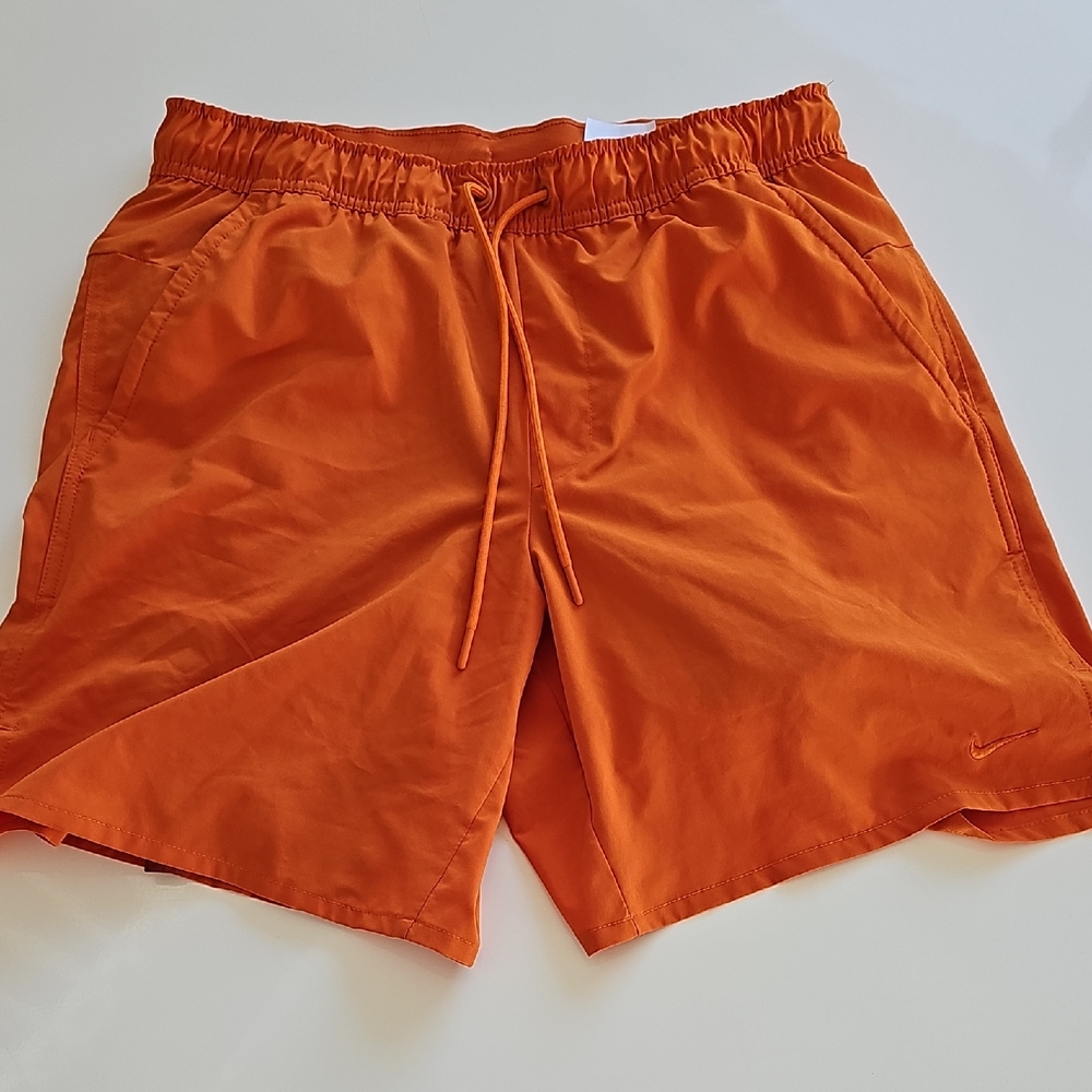 Nike Men's Vibrant Orange Athletic Shorts